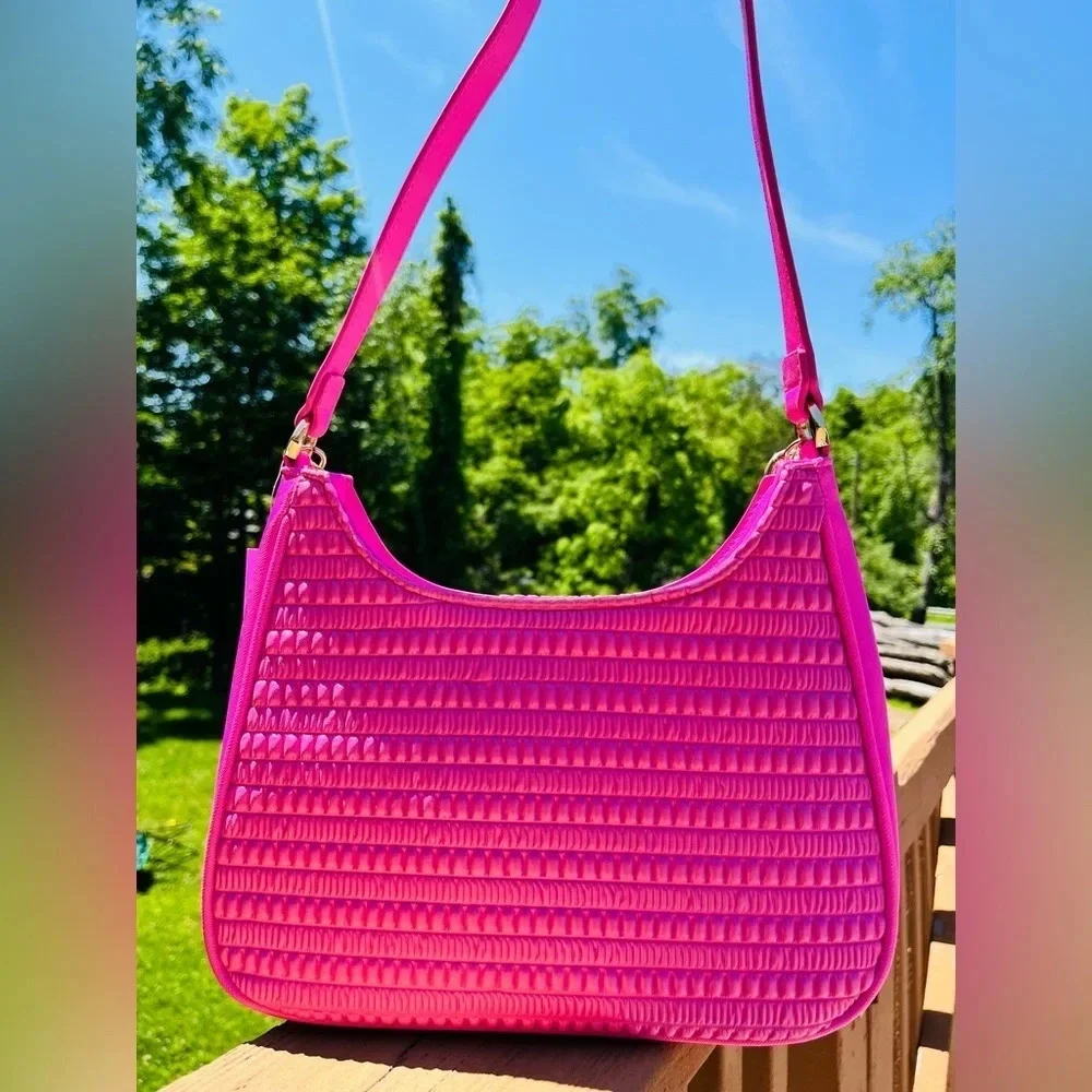 Aldo Pink Shoulder Bag Gold Chain Strap Zip Top NWT